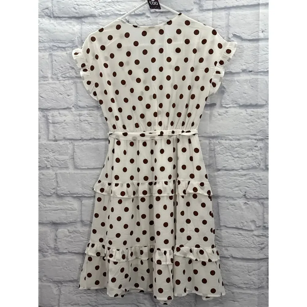 Monteau Brow Poke A Dot Mini Dress Small - Picture 2 of 4